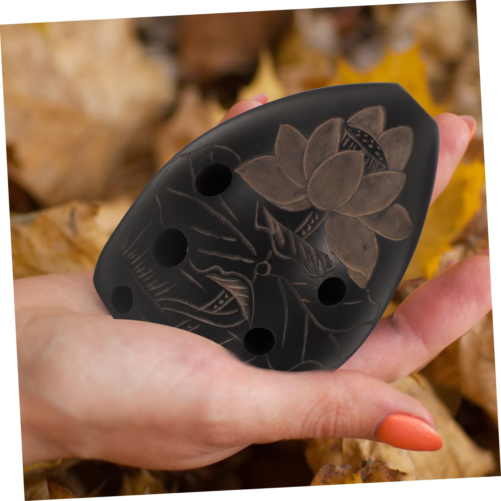 Toyvian Ocarina portable à 8 trous en céramique, en forme de poire - Pour débutants et enfants - Facile à apprendre avec son essentiel - Pour les cours de musique et les fêtes de famille