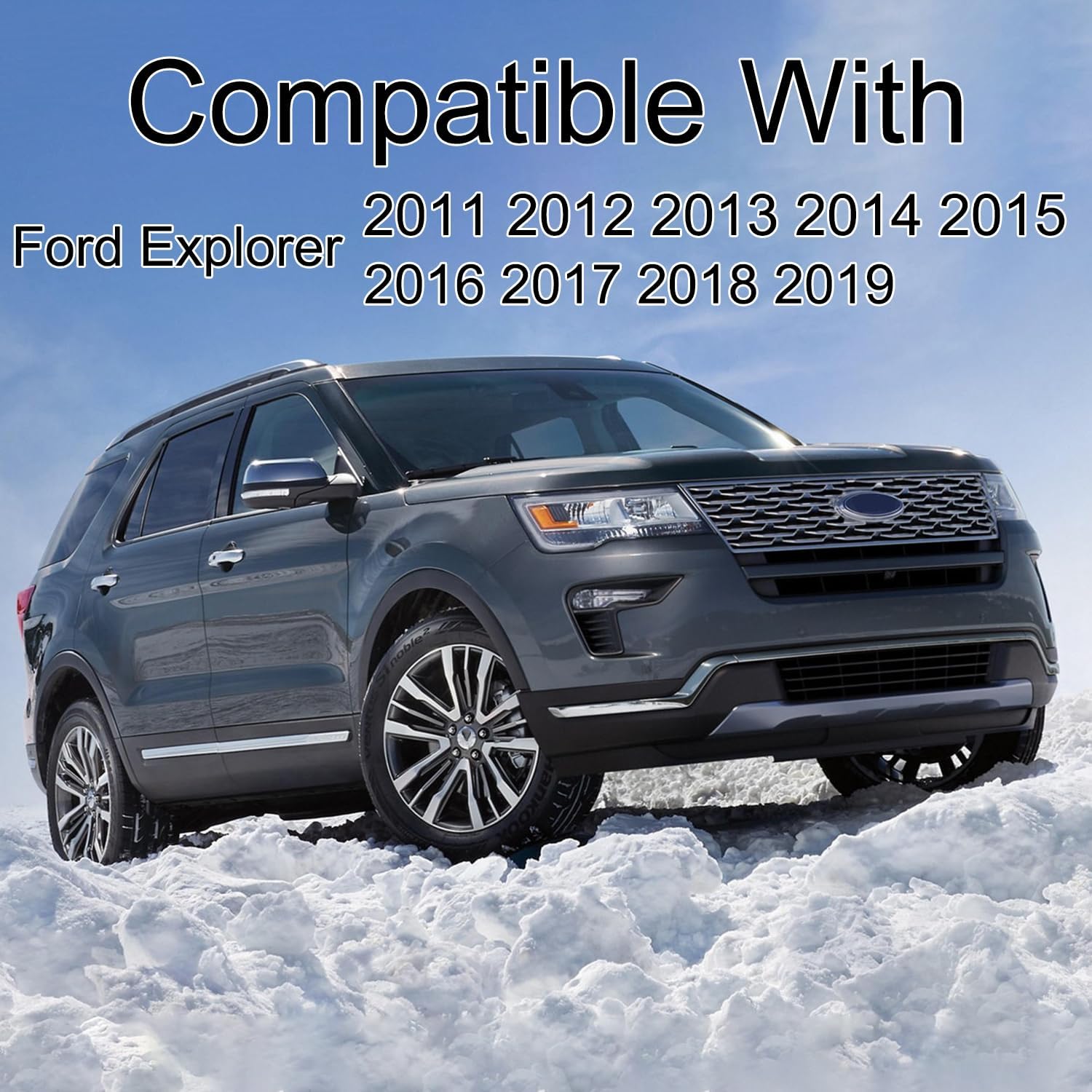 Passenger Side Mirror Replacement for Ford Explorer 2011-2019 with BSD Heated Right Side View Mirror Glass