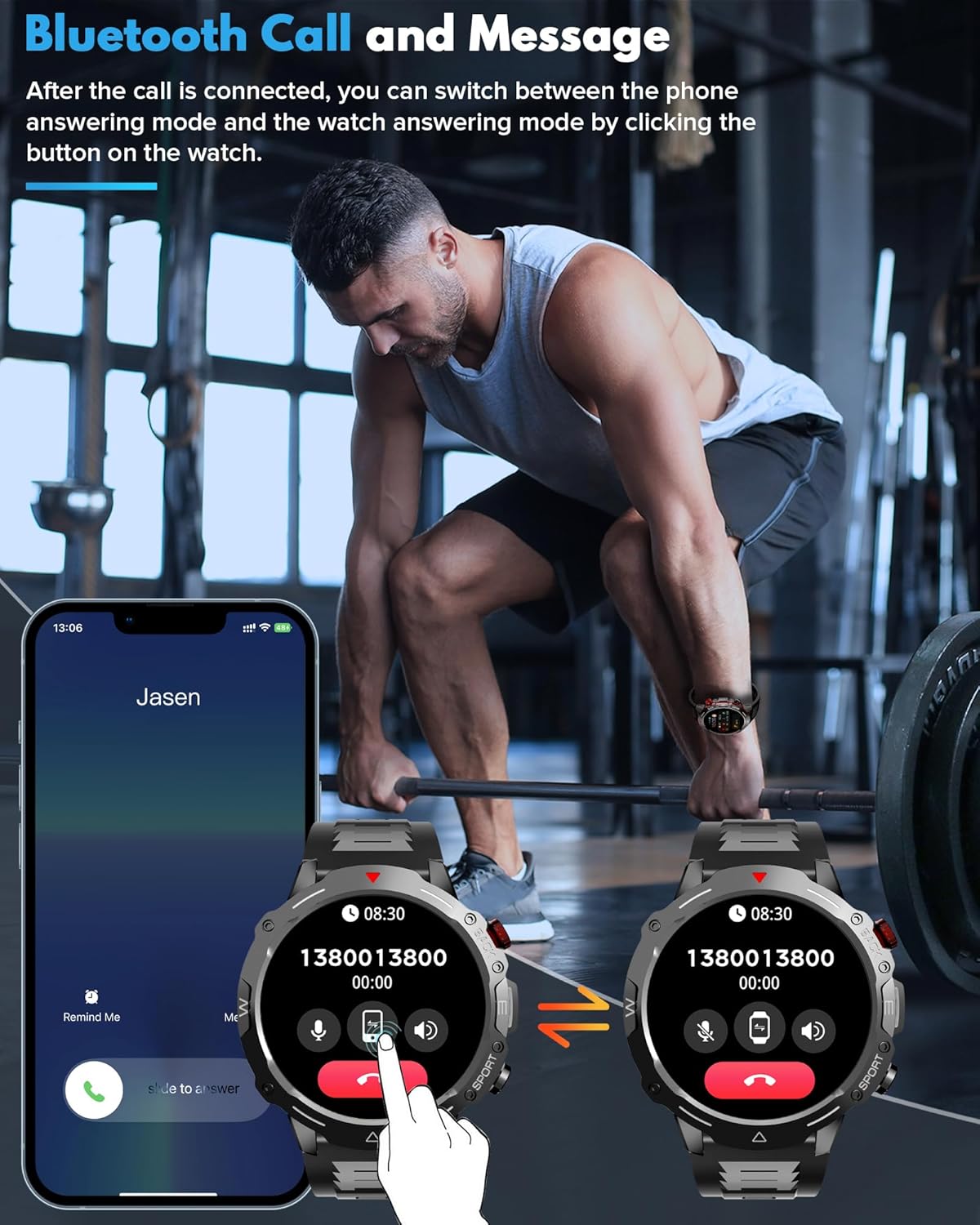 AVUMDA Smartwatch Orologio Uomo Chiamata 1.39 HD Orologio Smart 120+ Modalità Sport Contapassi Cardiofrequenzimetro SpO2 Notifiche Messaggi Lettore Musicale Orologio Fitness Tracker per Android iOS AVUMDA Smartwatch Orologio Uomo Chiamata 1.39 HD Orologio Smart 120+ Modalità Sport Contapassi Cardiofrequenzimetro SpO2 Notifiche Messaggi Lettore Musicale Orologio Fitness Tracker per Android iOS