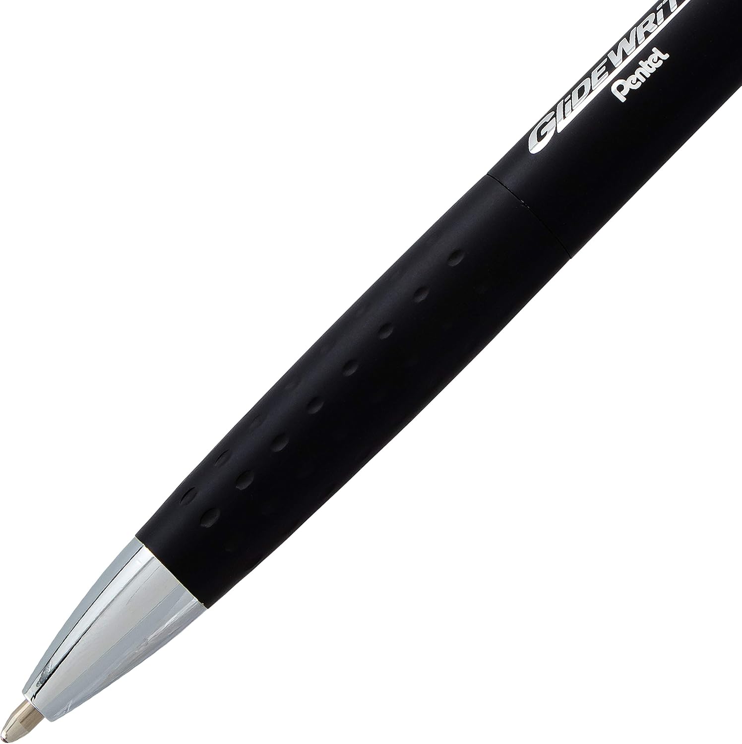 Pentel Glidewrite Executive Ballpoint Pen, (1.0mm) Medium, Black Metal Barrel, Black Ink, Pack of 1 (BX970ABP)