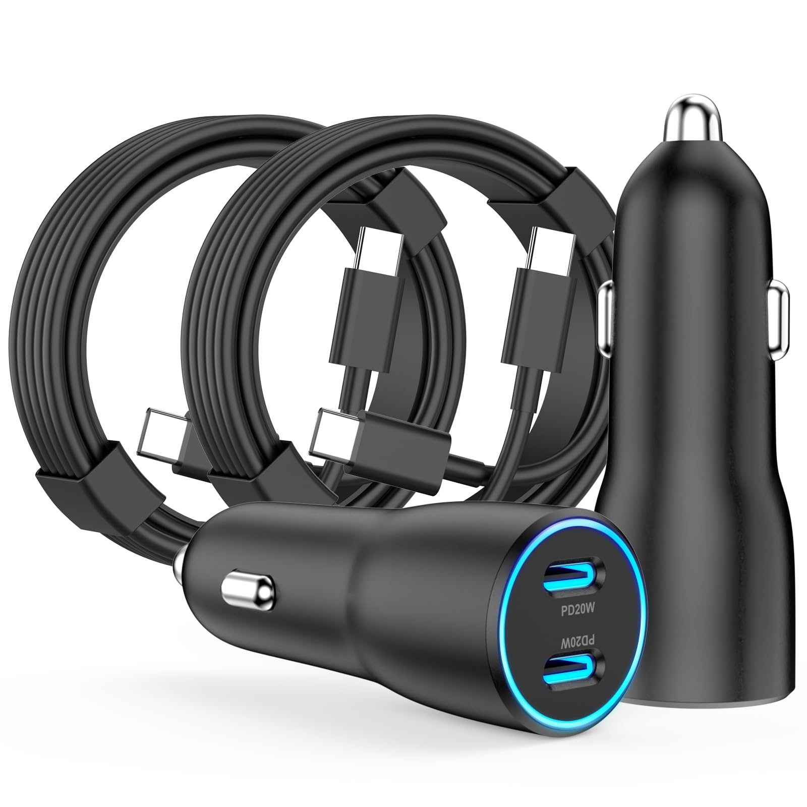 Amazon.co.jp: 2パック [Apple MFi認証] iPhone 15 高速車載充電器 40W