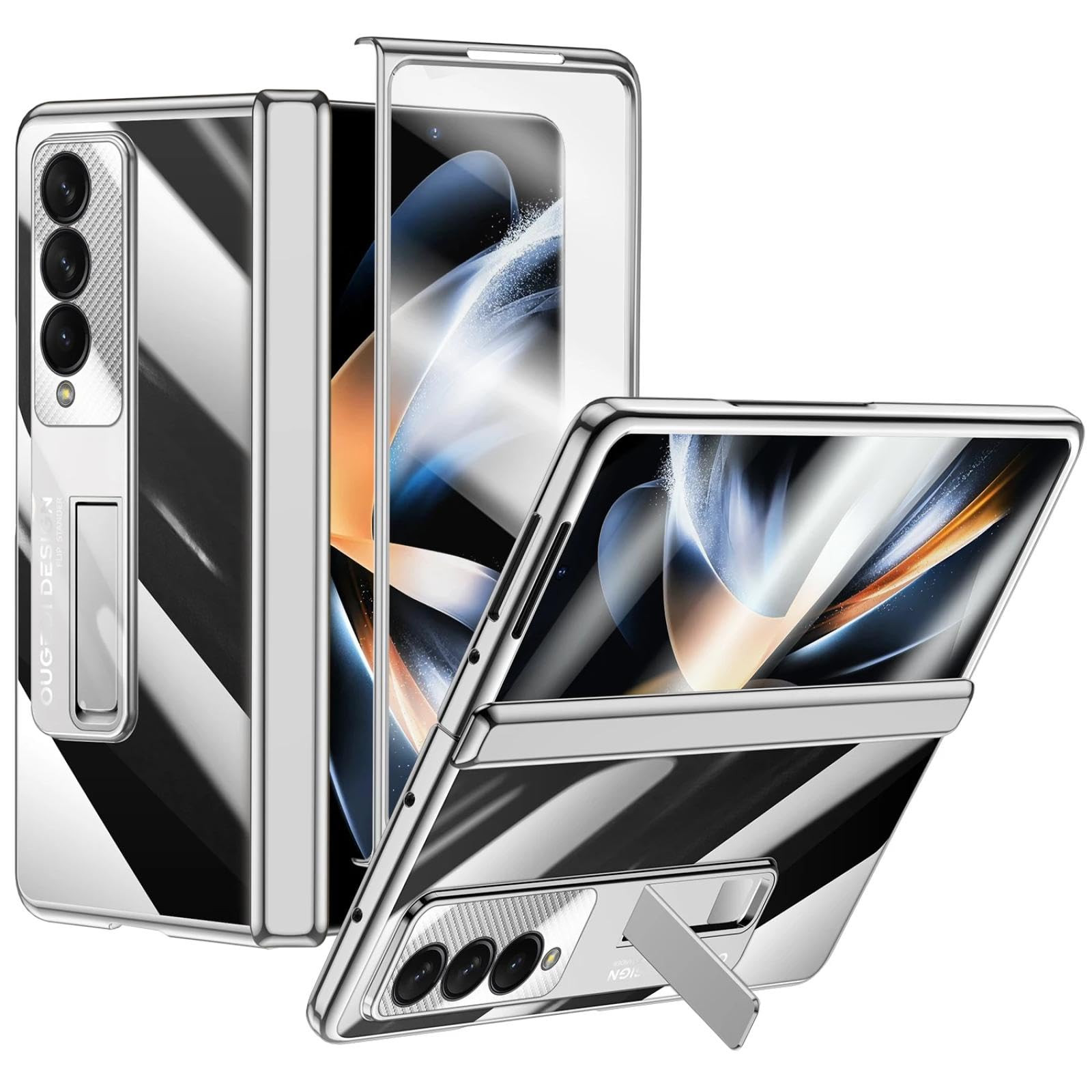 Coque Galaxy Z Fold 4 argent avec protection charnière et écran - 7