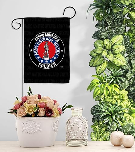 Miniatura 9 de Bandera de jardín con texto en inglés Army Proud Mom Soldier  Guardia Nacional de las Fuerzas Armadas ANG veterano militar estadounidense de Estados