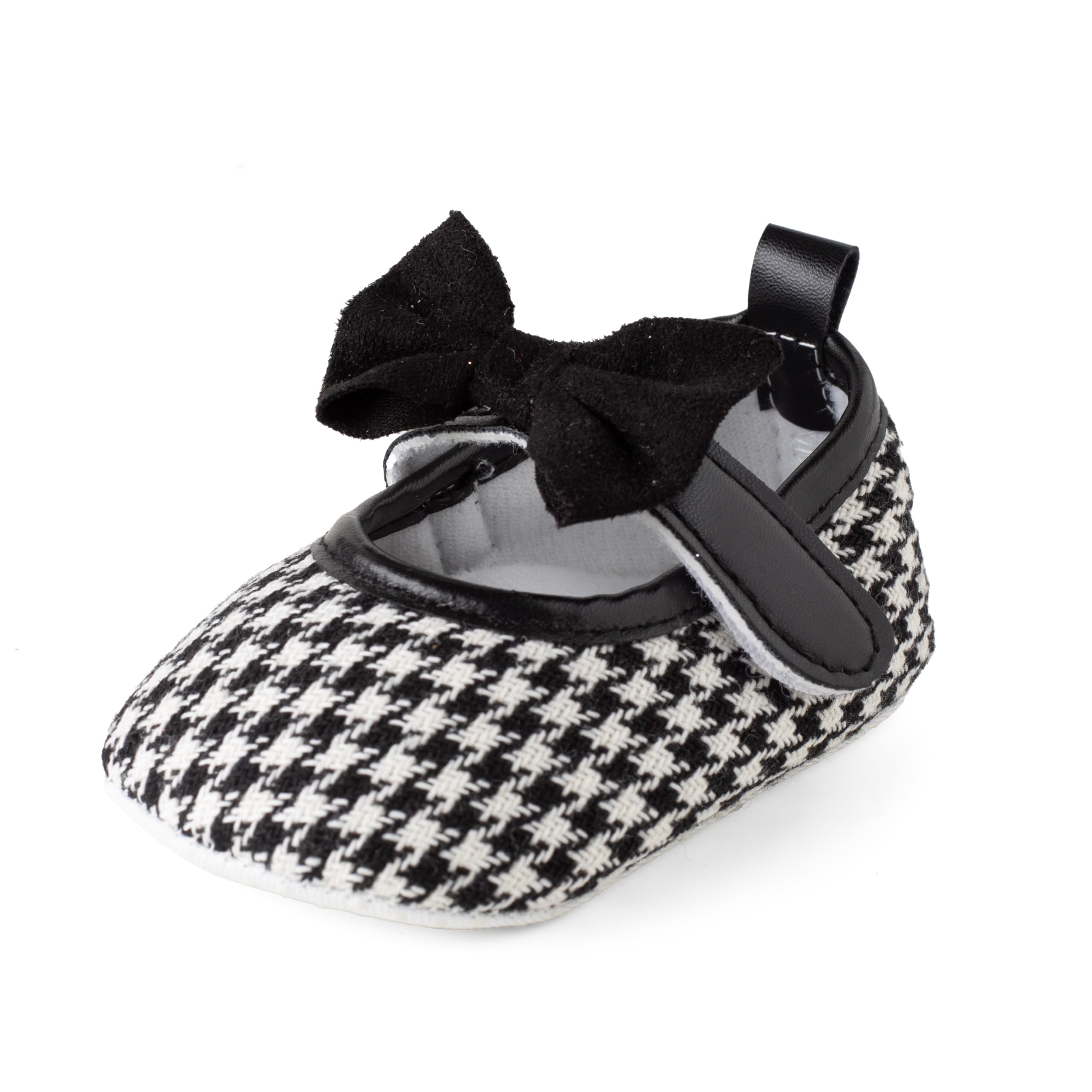Bowtop Hook-and-loop fasteners strap Bellies belly sandals for girls. Red abstract print baby shoes booties for girl-image-9