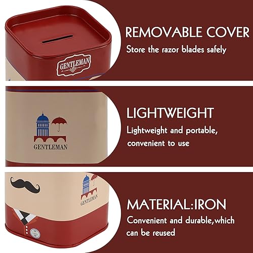 Miniatura 9 de Paquete de 4 contenedores de eliminación de cuchillas de afeitar para navaja de seguridad, banco de cuchillas seguras desmontables para maquinilla