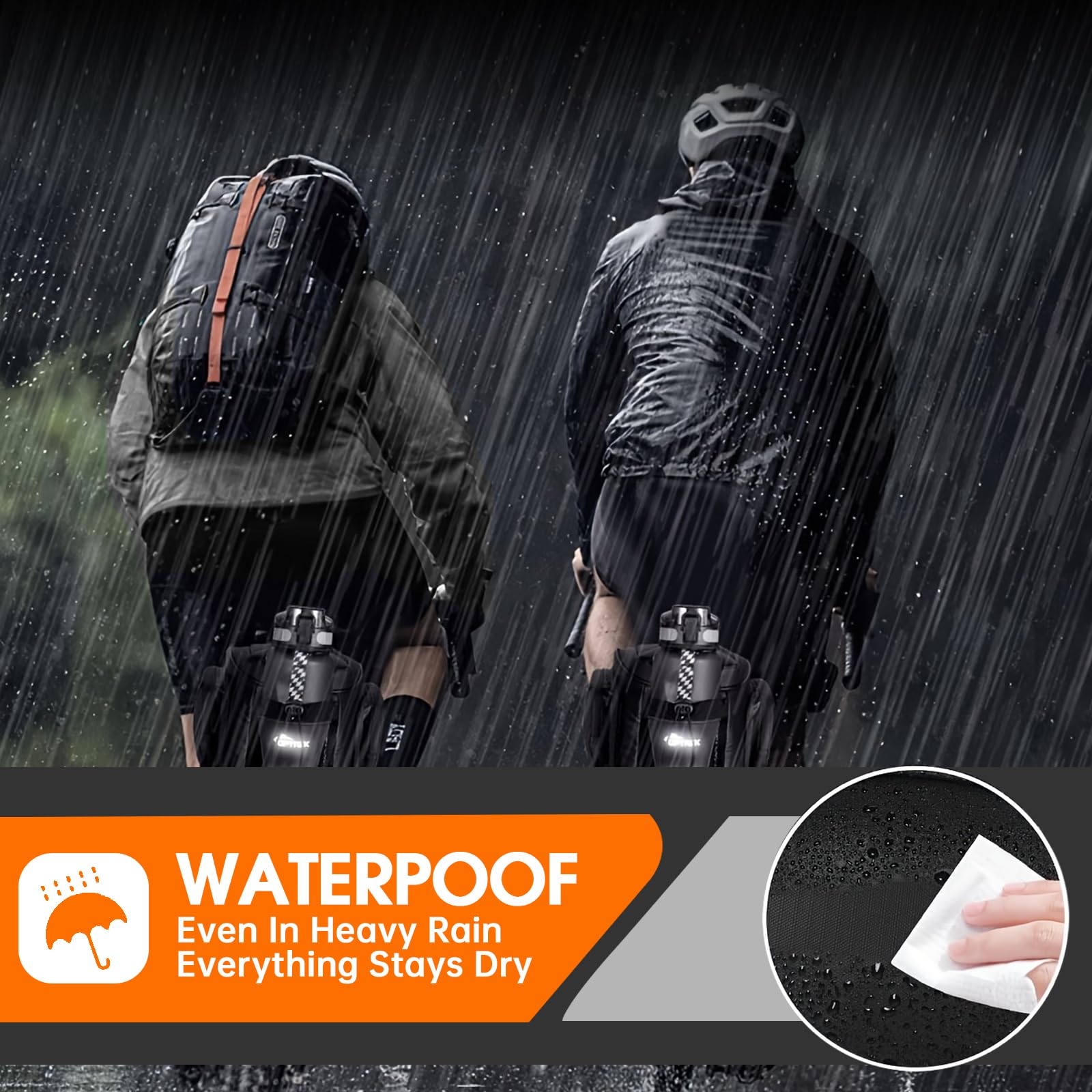 Bike Rack Bag,12L Bike Trunk Bag, Rear bike rack bag, Multi Pockets Cycling Rear Seat Storage Bag, Bike Bags for bicycles Carrier with Reflective Area & Shoulder Strap for Cycling Trips.