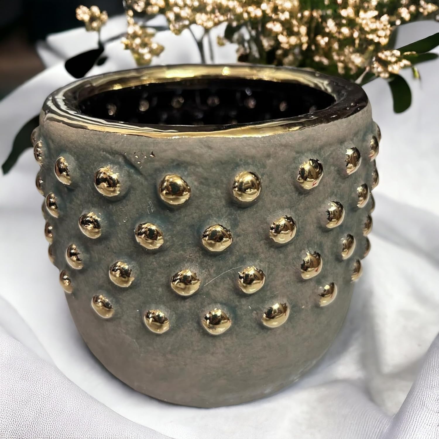 Fox & Fern Ceramic Flower Pot - 5 Inch -17