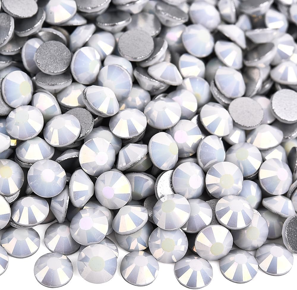 Flat Crystals Glass Gems for Crafts Starlight White Mixed SS6-20 2880pcs