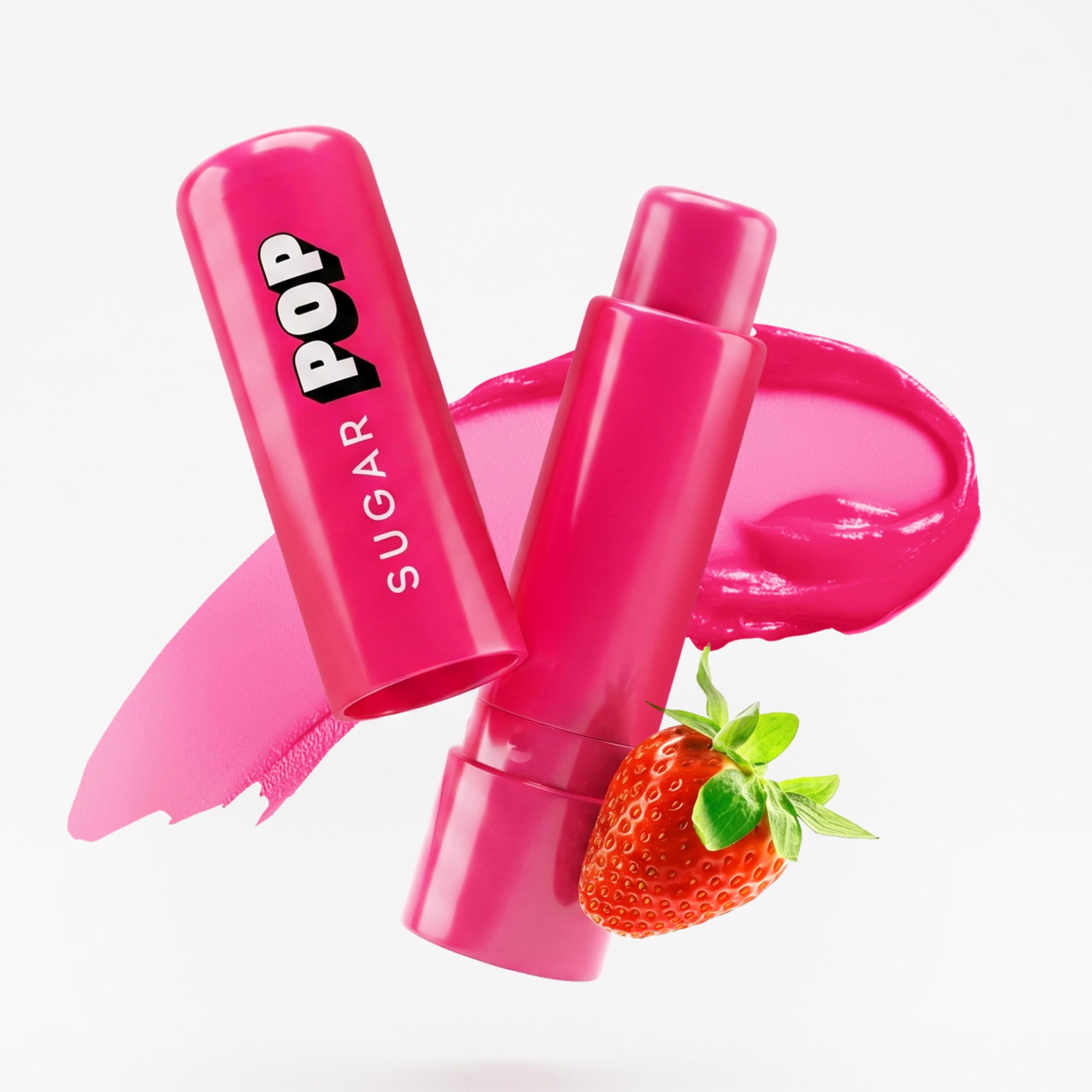 SUGAR POP Nourishing Lip Balm |Castor Oil, Shea Butter & Avocado Oil|Hydrating| 4.5gm-06 Strawberry