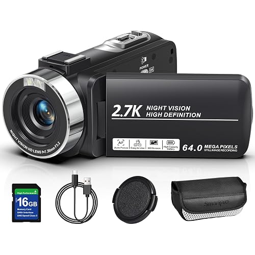 2.7K 64MP Video Camera Camcorder IR Night Vision YouTube Vlogging Camera