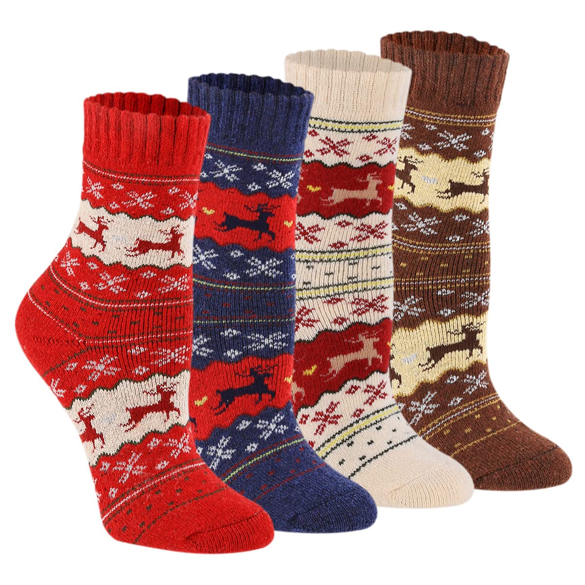 Wool Cozy Crazy Novelty Socks WZ02 Thick Cotton Vintage Women Sock