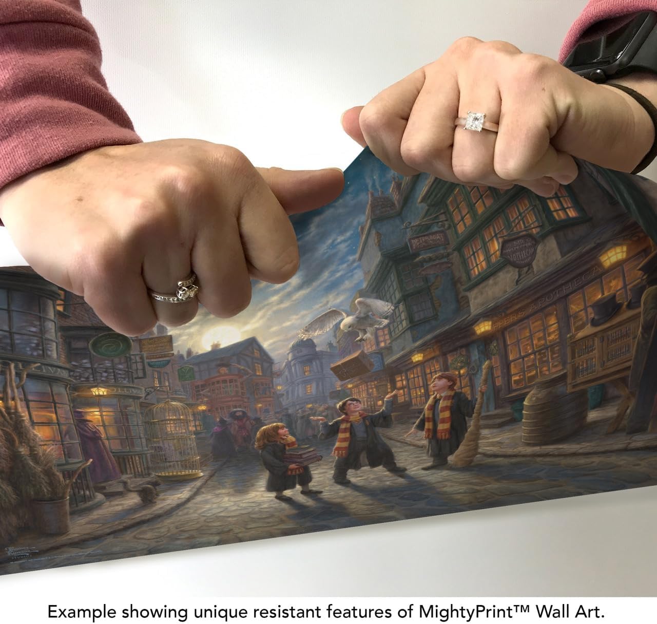 MIGHTYPRINT Harry Potter – Diagon Alley by Thomas Kinkade Studios - Durable 24” x 17 Wall Art – NOT Made of Paper – Officially Licensed Collectible MP24170961