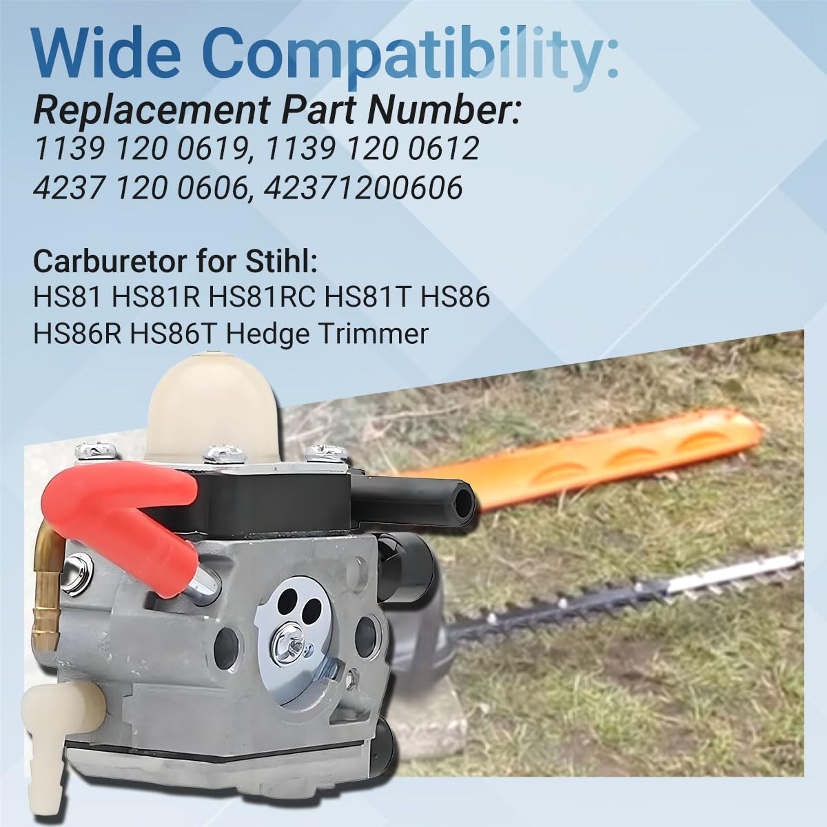 Carburateur Kit Pour Stihl HS81 HS81R HS81RC HS81T HS86 HS86R HS86T Taille-haie
