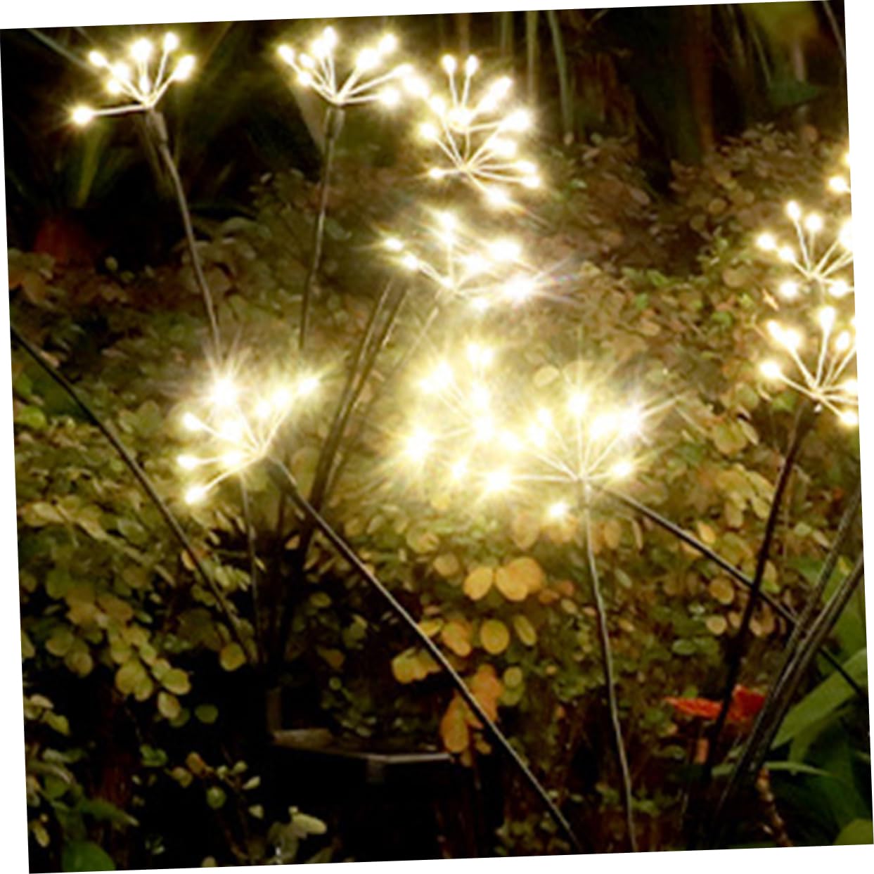 YARNOW 2piezas Lámparas Solares Decorativas En Forma De Flor Para Jardín Luces Solares Exteriores Para Césped