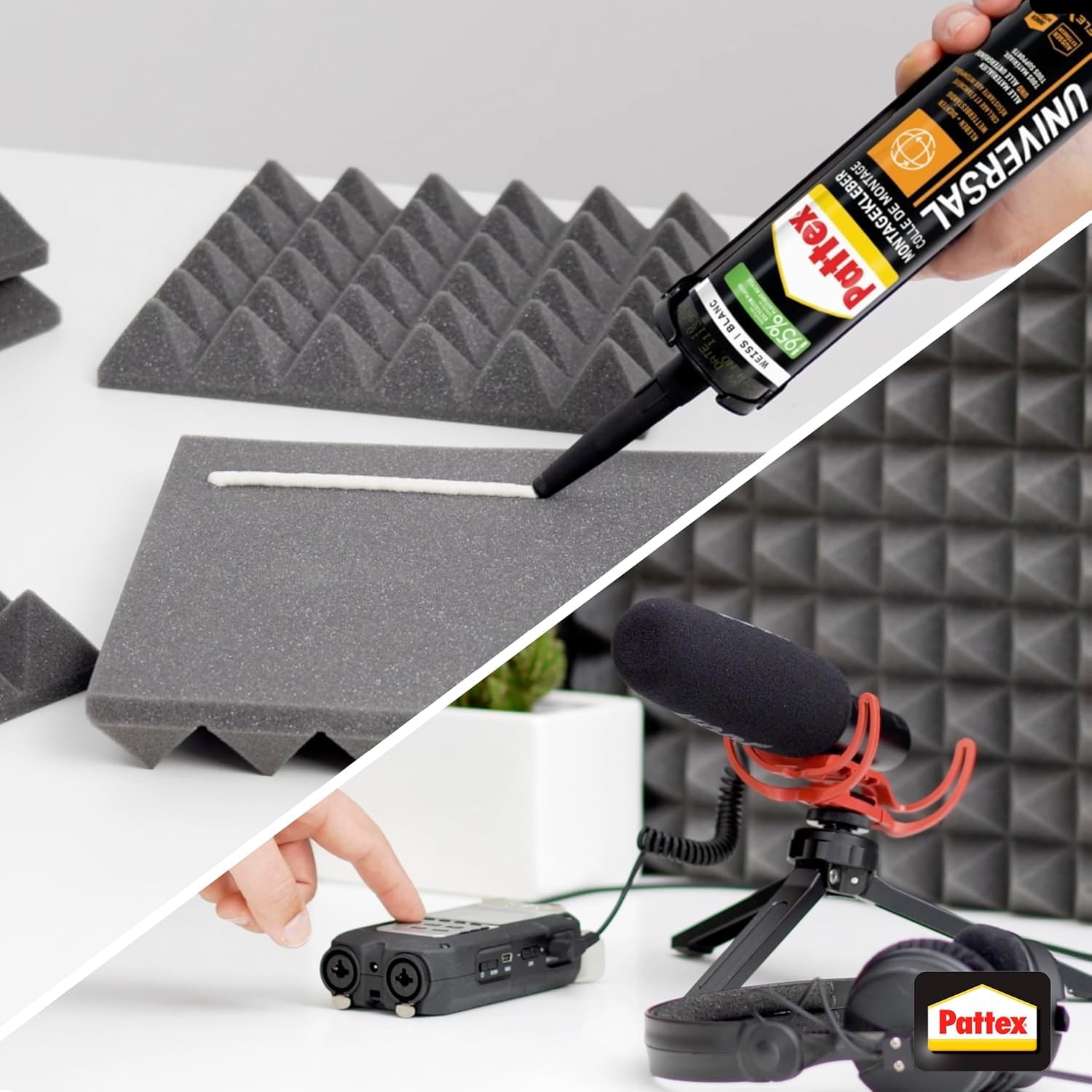 Pattex Montagekleber Universal, Kartusche, weiß, 6x 420g | Vielseitiger Kleber für fast alle Materialien – ideal für Heimwerker & Bauprojekte