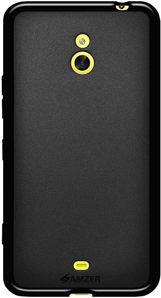 Amzer Pudding Soft Gel TPU Skin Fit Case Cover for Nokia Lumia 1320 - Retail Packaging - Black