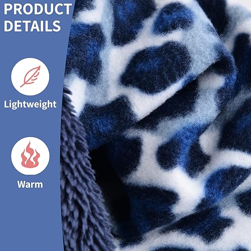 Miniatura 5 de Yikeyo Sudadera con capucha de leopardo para perro, sudadera de forro polar para perros, ropa de invierno para mascotas, abrigo con capucha para