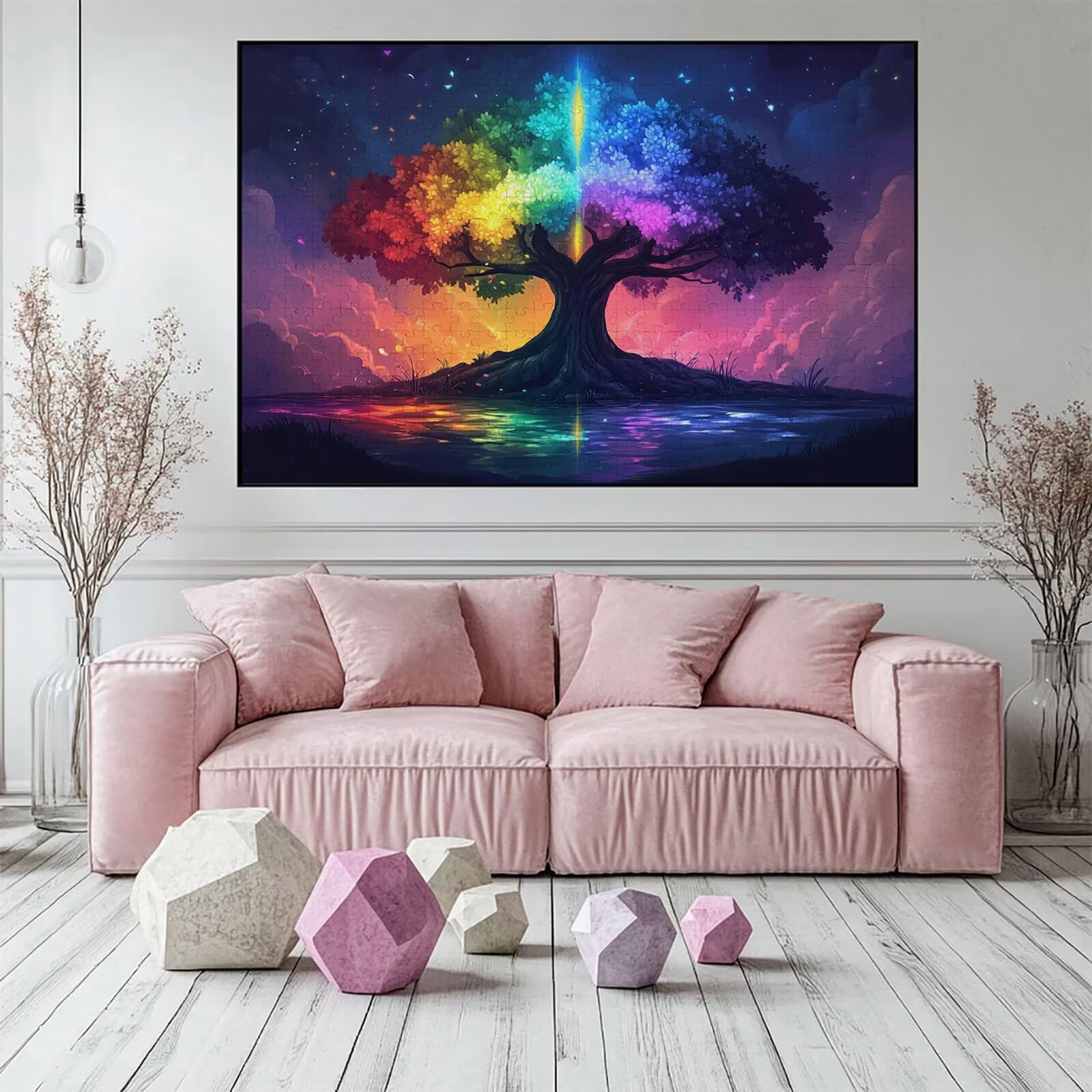 Puzzle 3000 elementów Krajobraz Drzewo dla dorosłych 122 x 81 cm Unikalne Rzemiosło Klasyczne 3D Drewniana układanka do rodzinnych gier aktywnych, układanka zrób to sam do dekoracji ścian domu