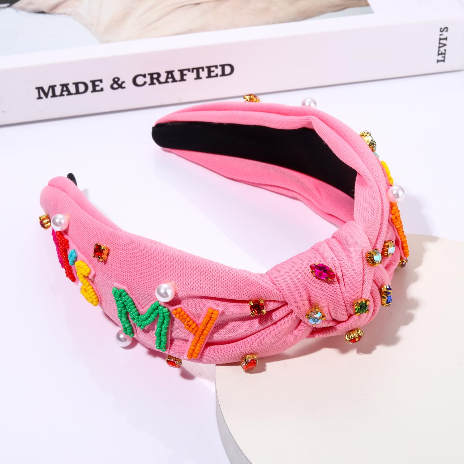 BOUTIQUE NOVELTY EMBELLISHED HEADBAND ❤️NEW STYLE ALERT Embellished Knot Headband, Jeweled Knotted Headband  main image 4