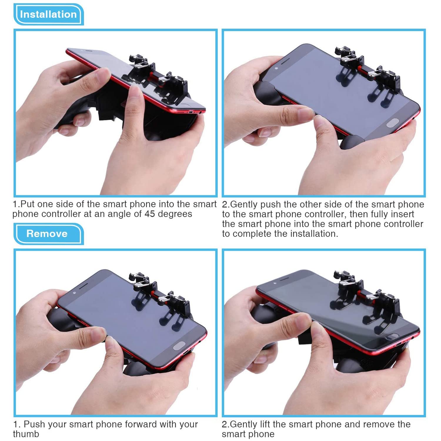 Noymi | Gamer+ PUBG Gaming Trigger for Smartphone | 6 Finger Controller for Mobile | Works with Apple, Samsung, Vivo, Oppo, One Plus 2
