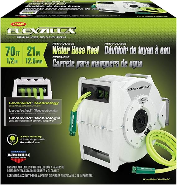 Flexzilla Pro Retractable Water Hose Reel, 1/2 x 70' - L8340FZ