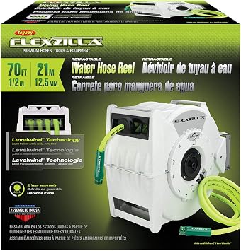 Flexzilla Pro Retractable Water Hose Reel, 1/2 x 70' - L8340FZ