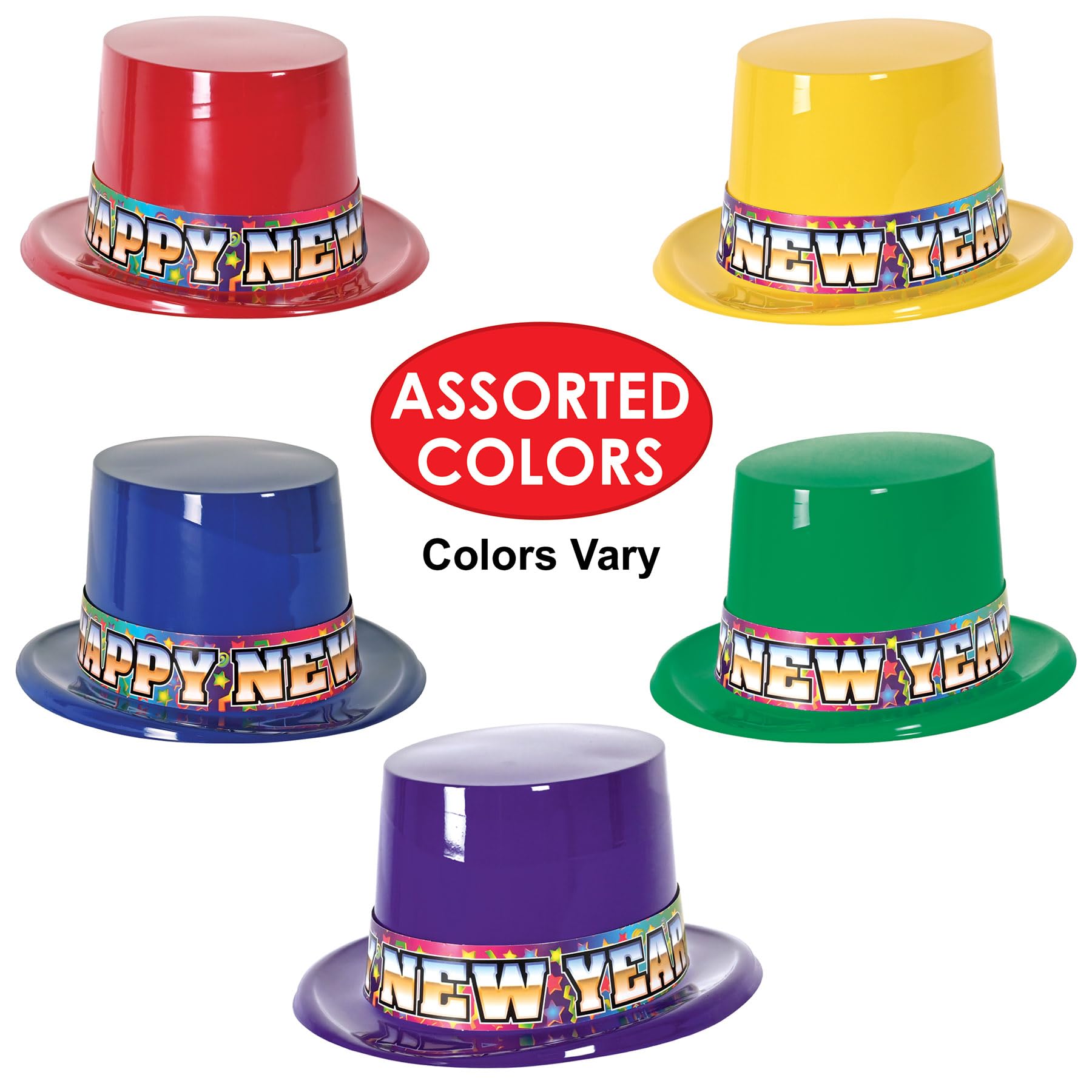 Beistle Sombreros de Copa, Tiaras, Cuernos, Mantas serpentinas serpentinas, Centro de Mesa, Arco Iris, Talla única