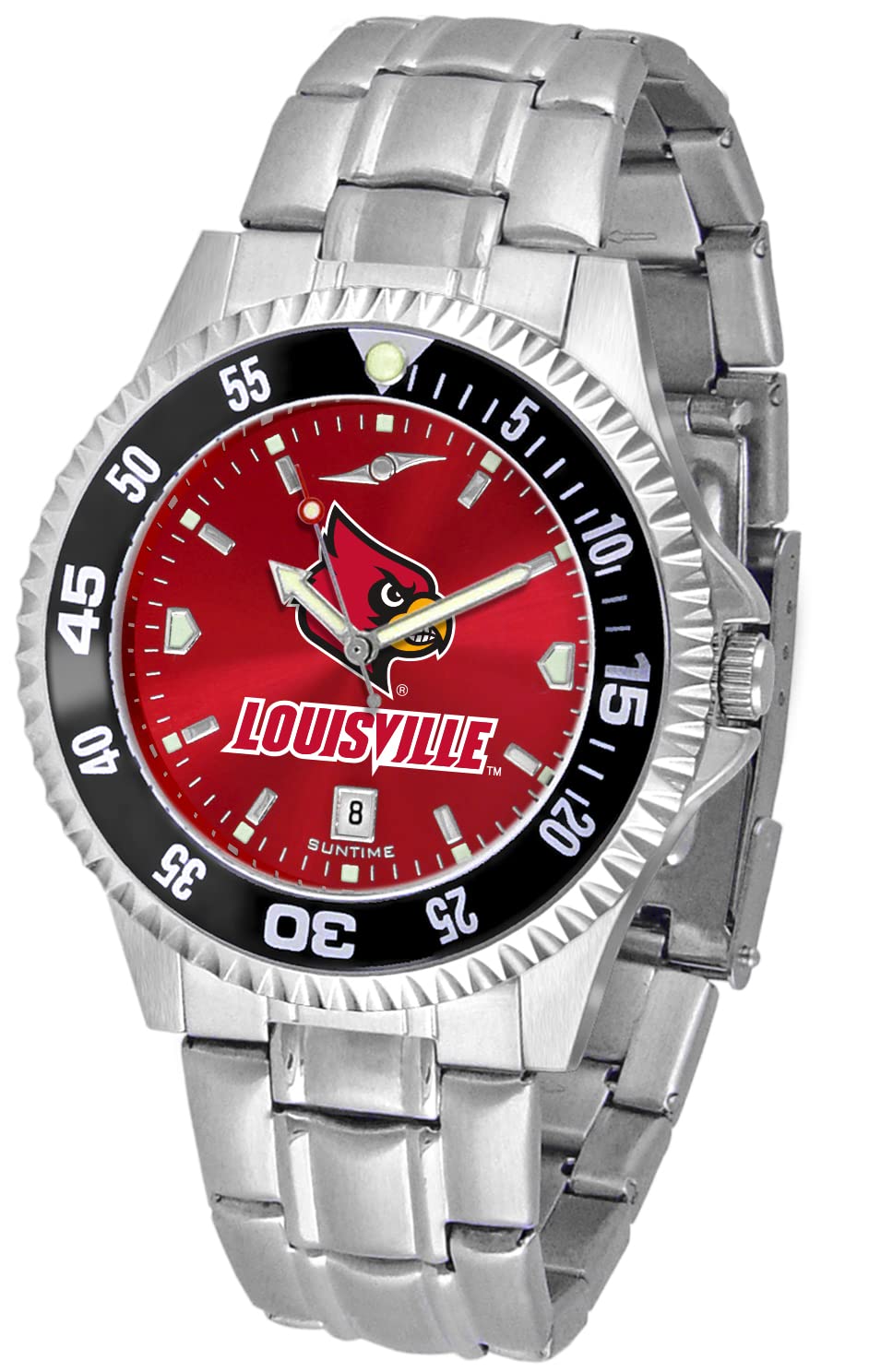 SunTime Men's Competitor 40mm Quartz Watch, 20mm Stainless Steel Strap, Team Color Dial and Bezel