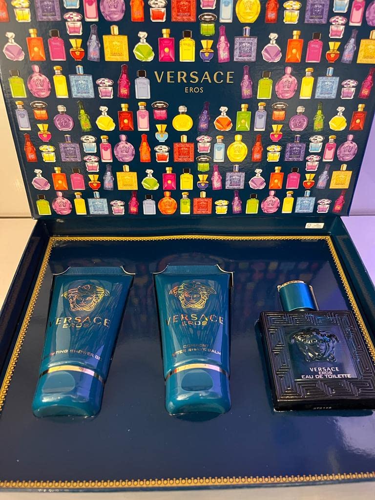 Versace Eros Set męski EdT 50 ml + SG 50 ml + ASB 50 ml
