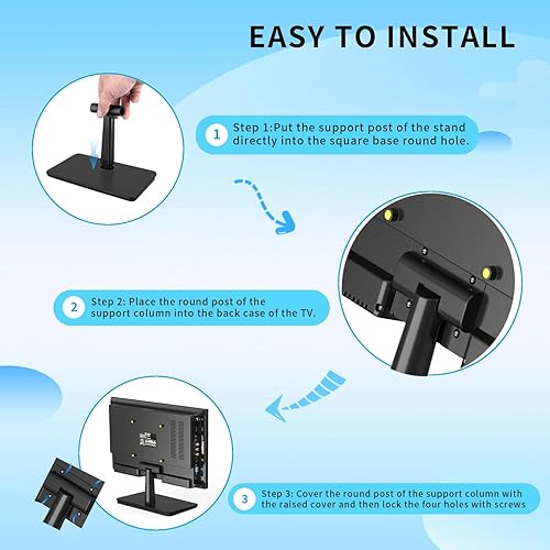 Miniatura 7 de Feihe Smart TV pequeño de 14 pulgadas con control remoto por voz, Wi-Fi, pantalla plana HD compacta Smart TV para cocina, hogar, caravana o