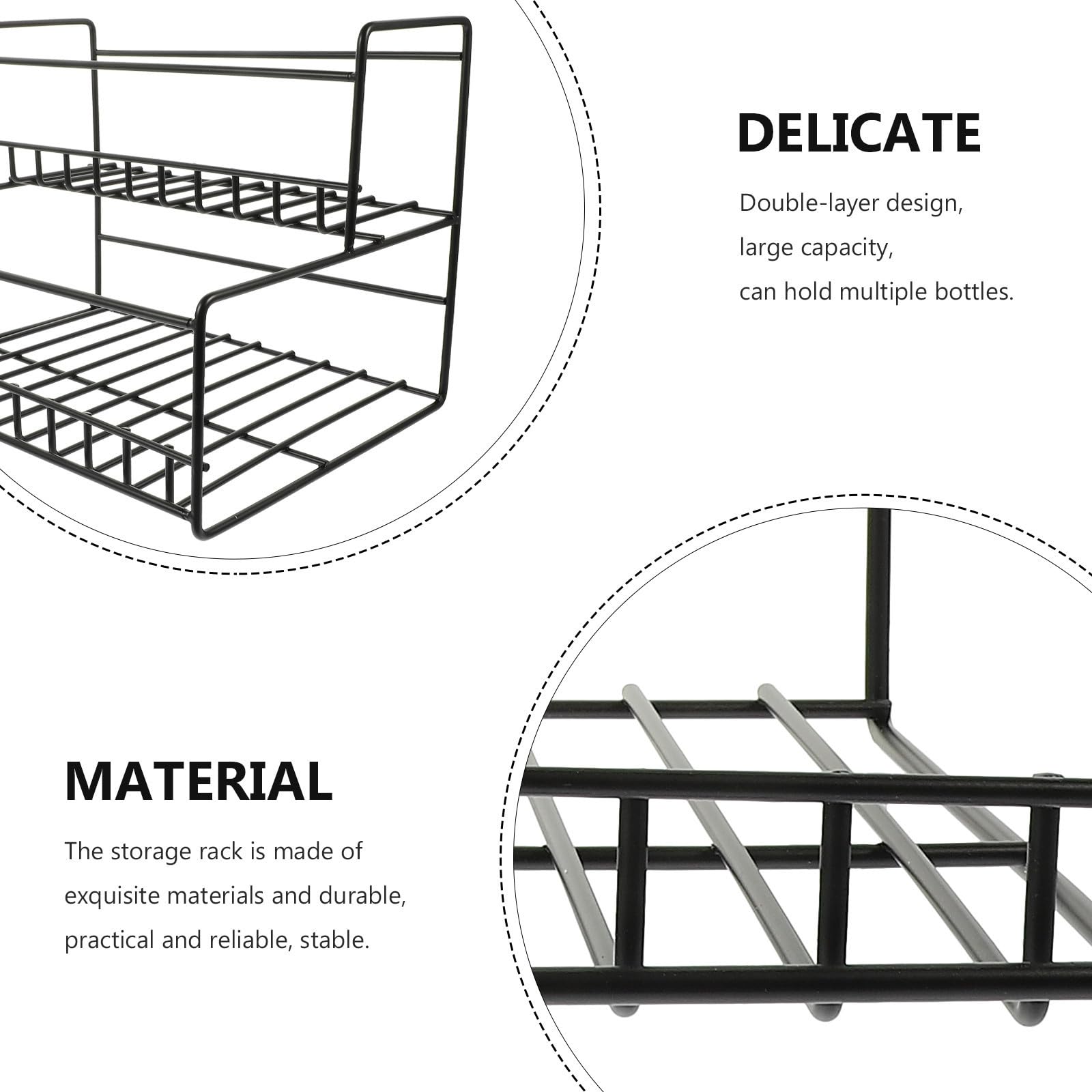 jojofuny Rack di Stoccaggio in Ferro Nero Multifunzionale per Cucina