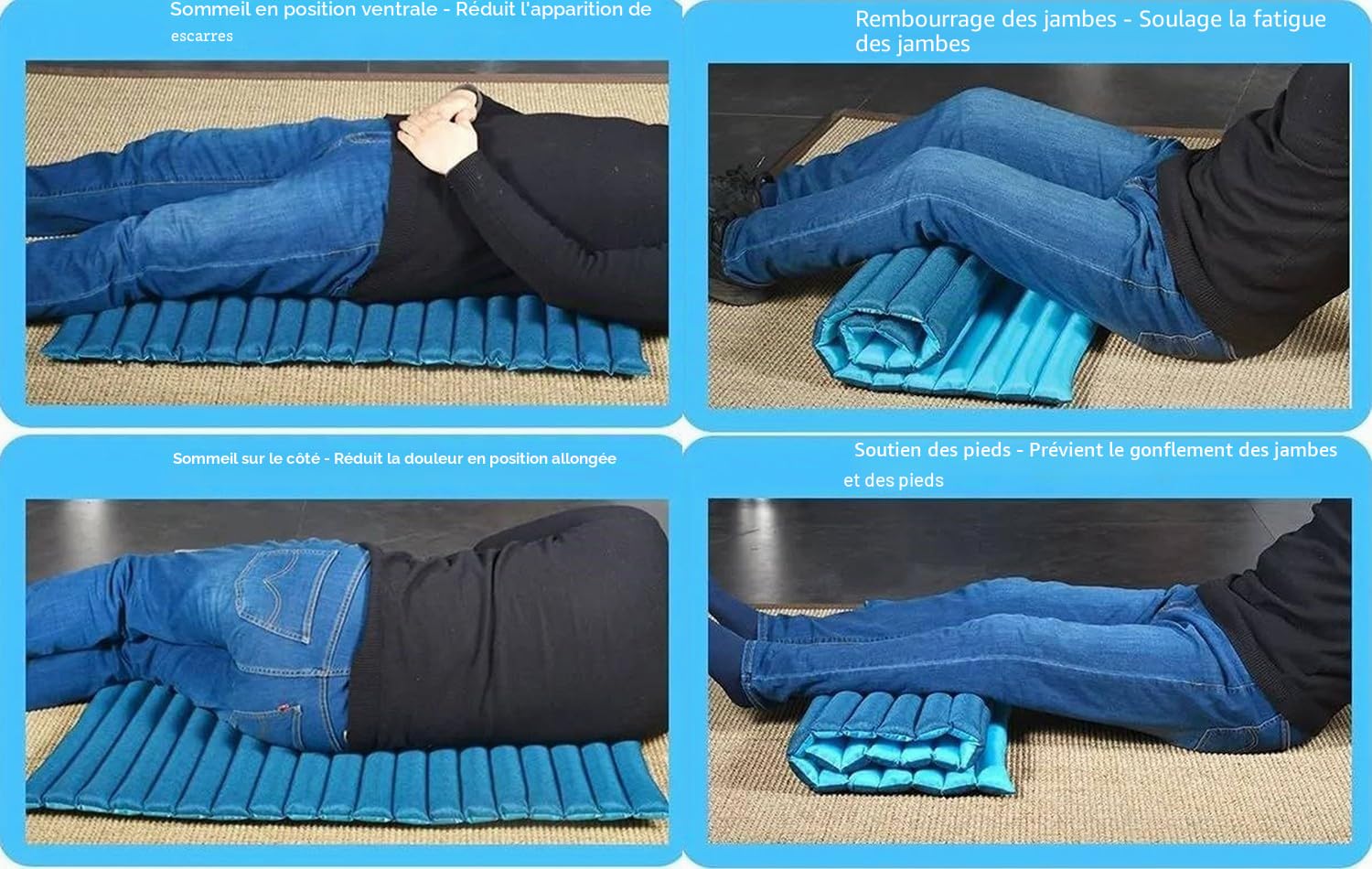 Matelas Anti-Escarres,Coussin Anti Escarres Fessier Médical pour Personnes Âgées Handicapées,Disponible Recto Verso pour Les Patients Alités De Longue Durée,Facile À Nettoyer