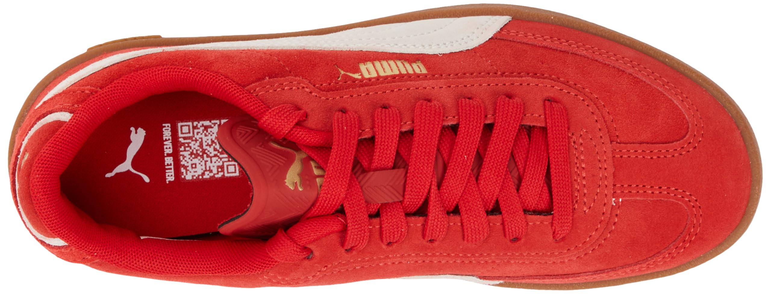Puma Unisex Puma Club II Era, Wildleder-Sneaker, Für alle Zeiten, Rot, Gold, Weiß, Puma, 43 EU – Ansicht 3