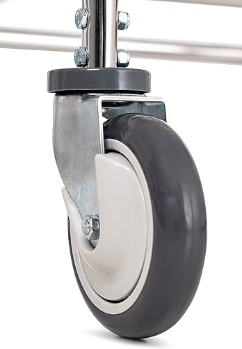 Miniatura 5 de Carrito de lavandería estándar de alambre, de doble poste, de R&B