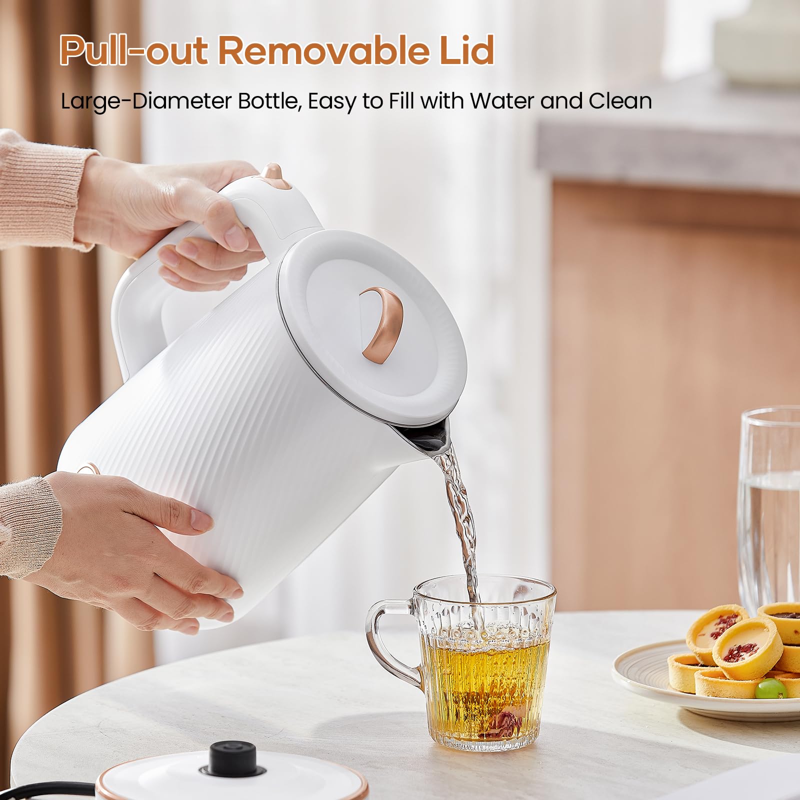 Olega Electric Kettle 1500w Electric Tea Kettle 8l Stainless