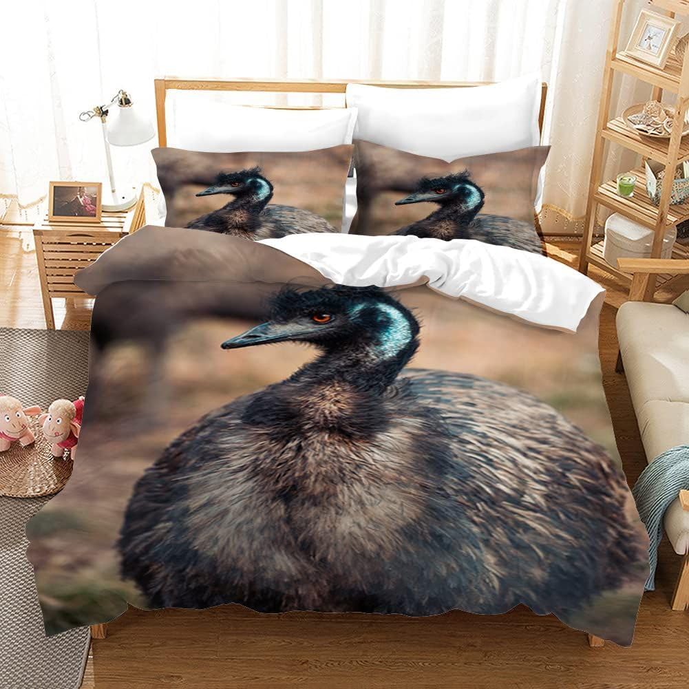 LMMSMGS King Size Duvet Cover Sets Duck Duvet Cover King Size 94.5"x 86.6" with 2 Pillowcases 19.7"x 29.5" Bedding Sets Ultra Soft Warm Fluffy With Zipper Closure for Aldults Kids