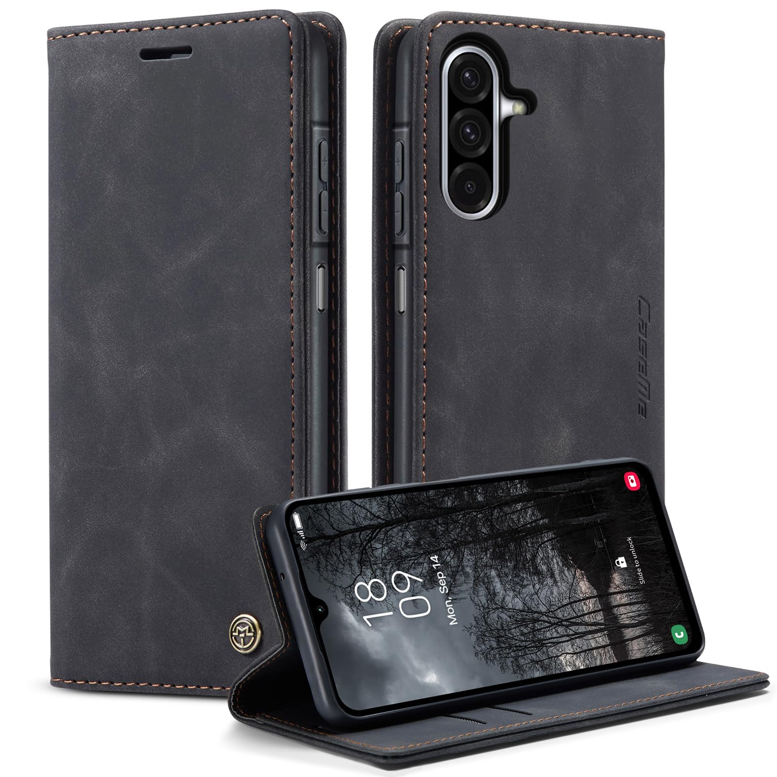 GerlWorld Leder Klapphülle für Samsung