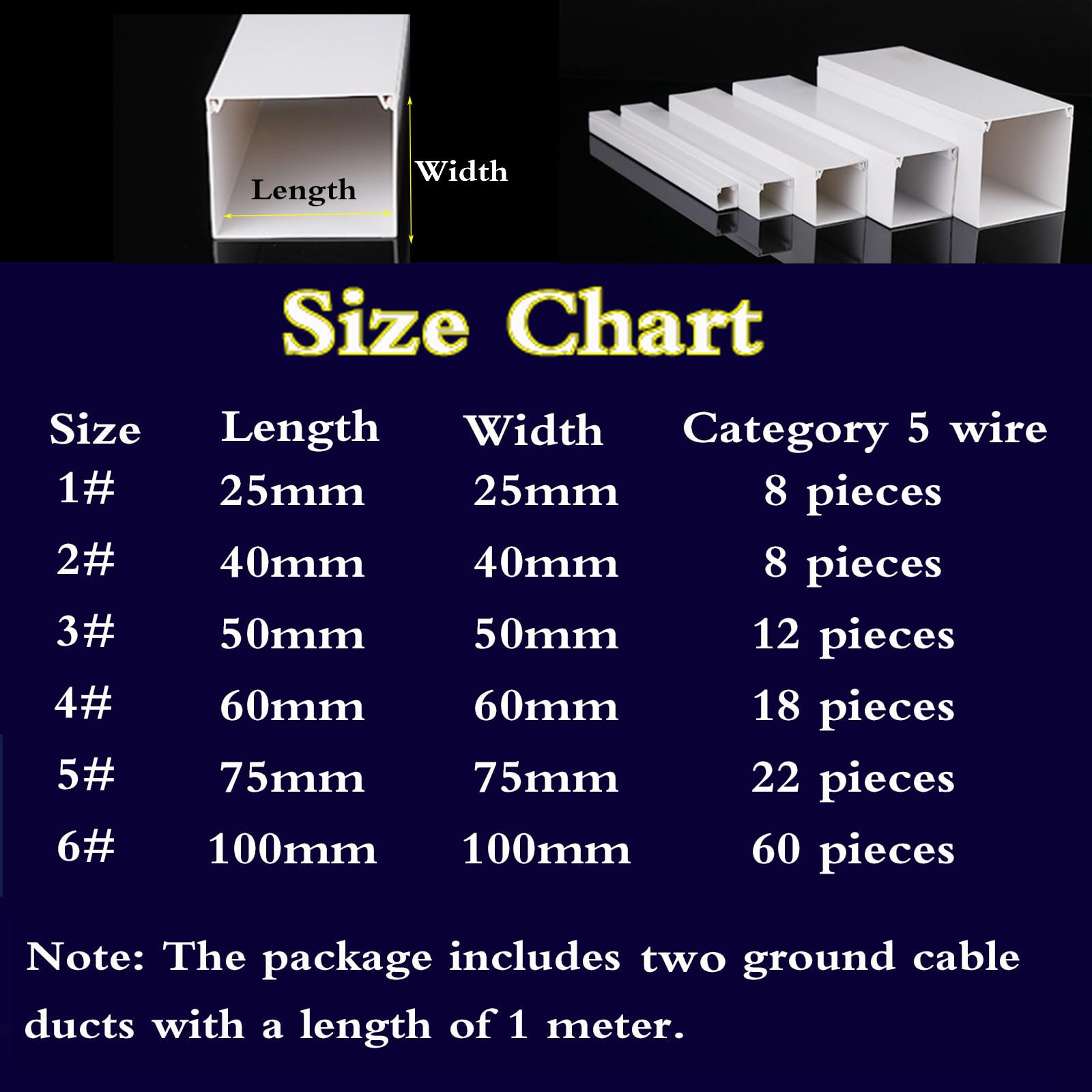 Goulotte de Câbles en PVC,Goulotte de câbles carrée,Passage Plancher,Protege Cable Management Sol,Flexible,évite Les trébuchements,Évitez Les Risques,pour Résidentiel,Bureaux Plus