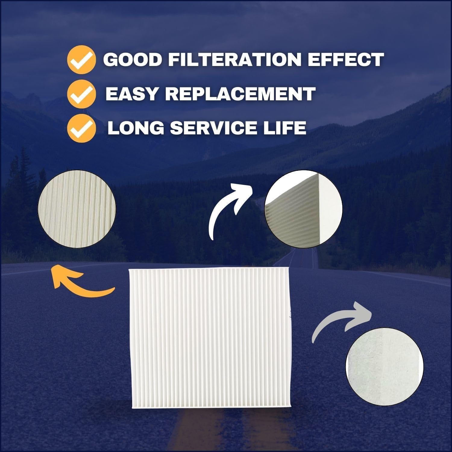 TORQUE CY08221P Cabin Air Filter Compatible with Select Kenworth T680 T880 Peterbilt 567 579 Accessories Parts Replaces X1987001 AF55839 P640110 PA30093 4070948C1 24479 CAF24035 (TR555) 4 PCS