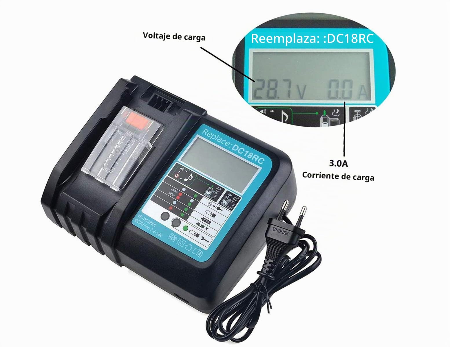 Cargador & Batería 18V 5,0Ah BL1830 BL1840 BL1850 para Radio DMR100 DMR101 DMR102 DMR103B DMR104 DMR105 DMR106 DMR107 DMR108 DMR109 DMR110