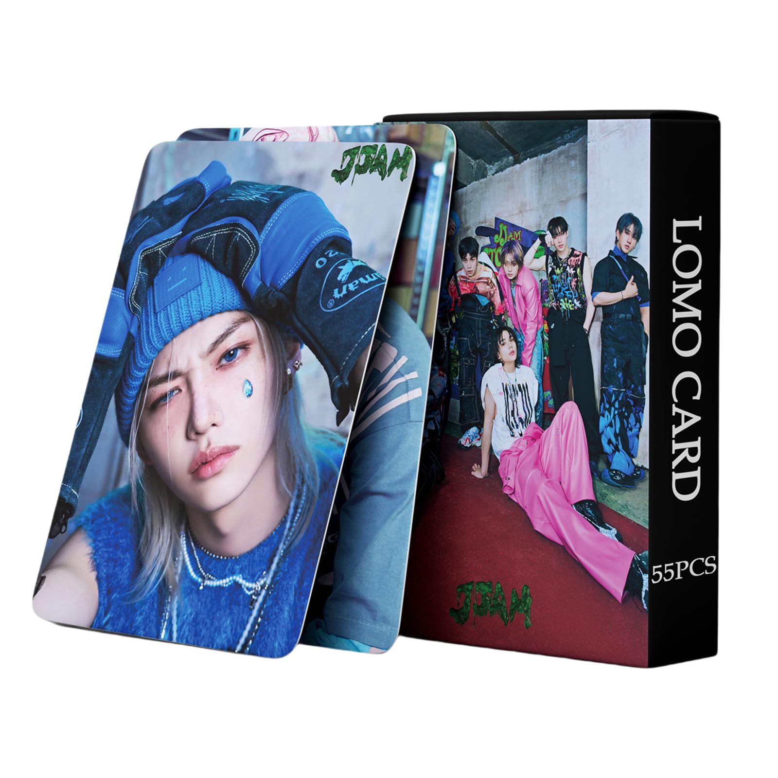 Stray Kids album JJAM Photocards Album 55PCS Stray Kids album JJAM Photo Cards Stray Kids album JJAM lomo card Gift Lomo Cards Merch for Stray Kids Boys and Girls