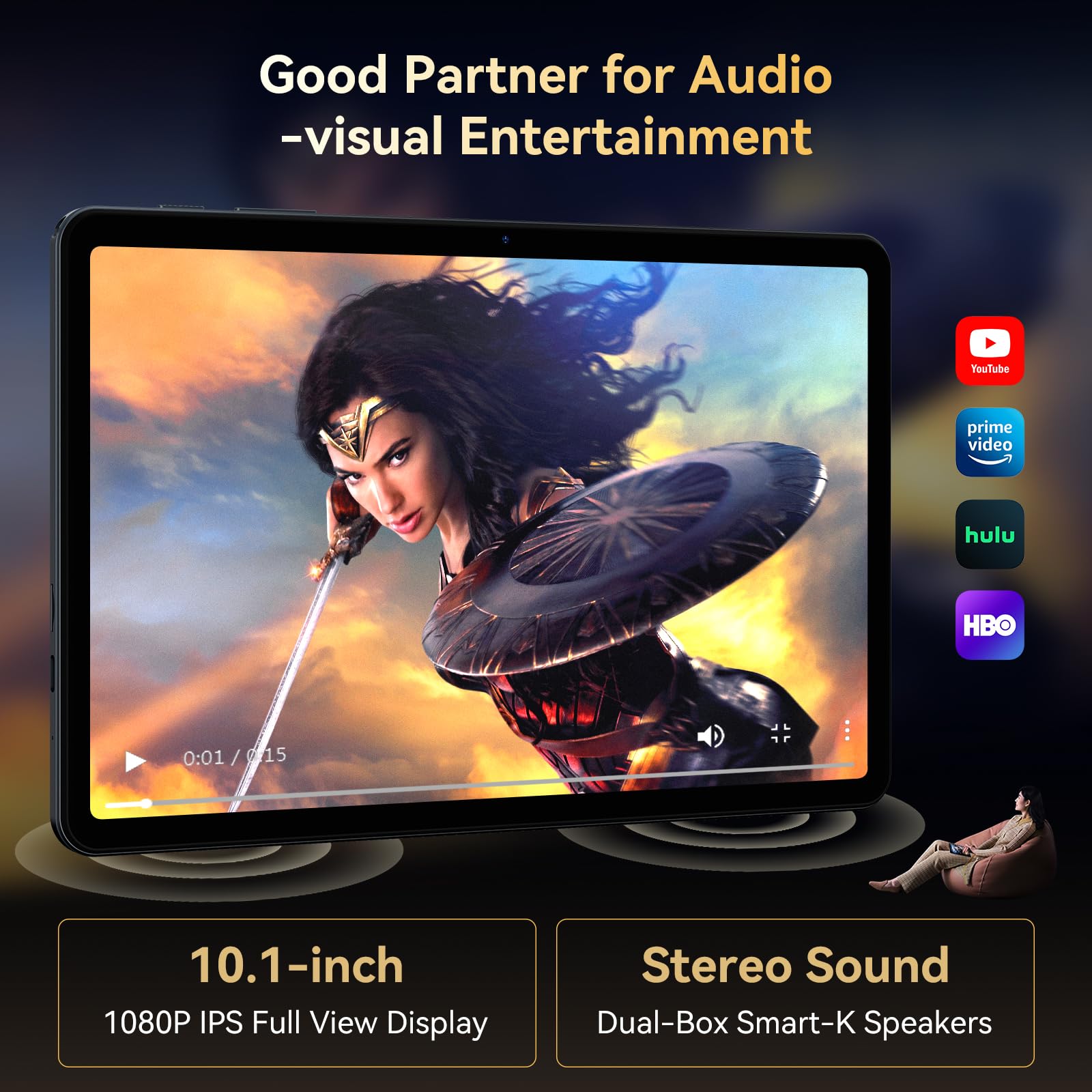 Tablet, 2026 Android 16 Tablets with 24GB+256GB ROM /2TB TF, Tablet with Keyboard Mouse Pen, Widevine L1/T606 Octa-Core/8MP AI Camera/1080P/5G WiFi/Bluetooth 5.0/GPS/OTG/ 4 Years Warranty - 4