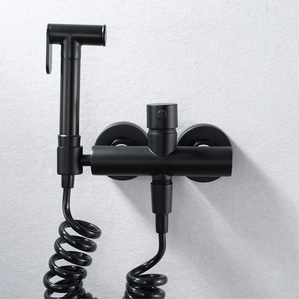Rociador portátil de Mano, Kit de rociador frío y Caliente, Lavadora de pañales de Tela de baño de latón, rociador de Inodoro portátil, fácil de Instalar