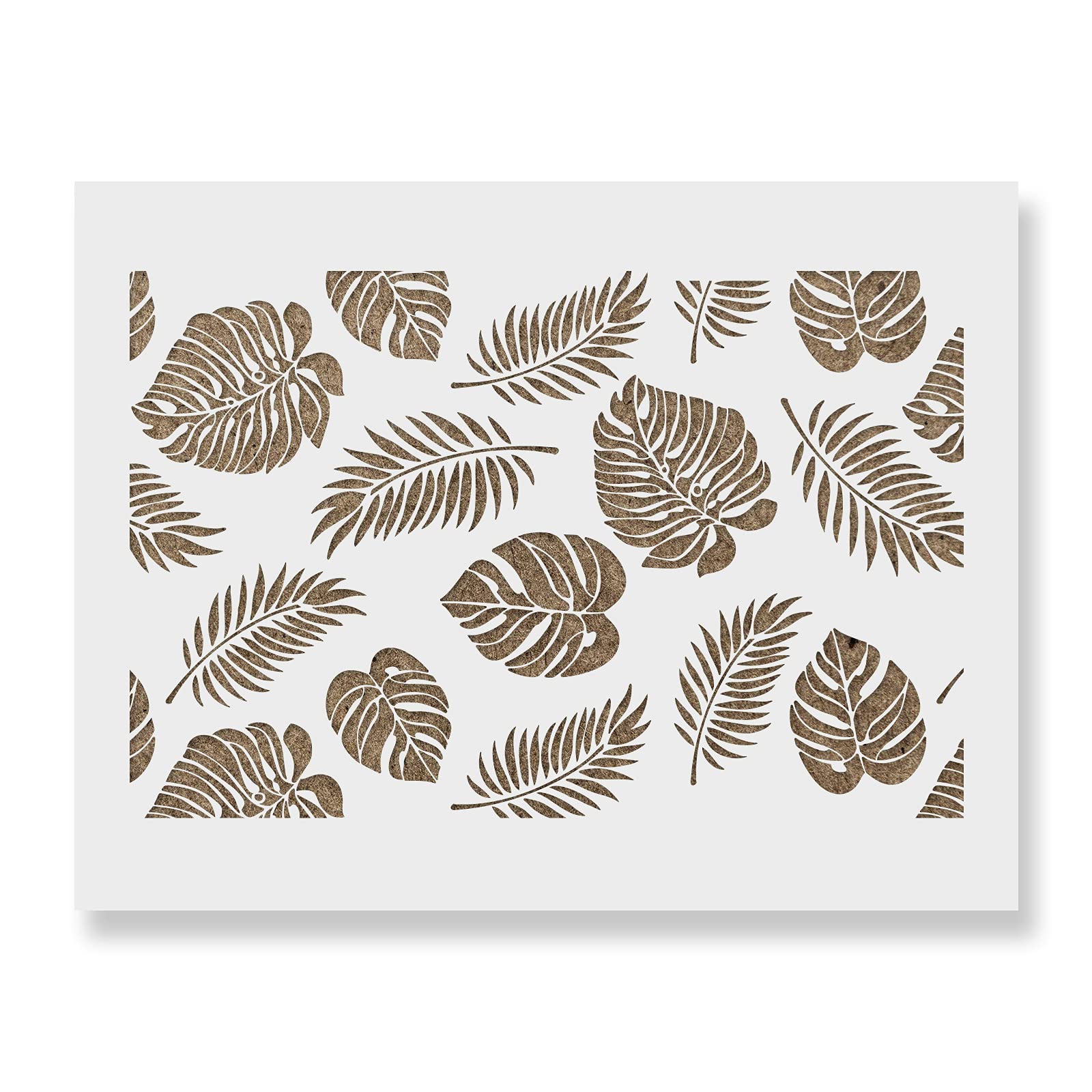 Monstera Leaves Pattern Wall Stencil - Reusable, Durable, Laser Cut in America - This DIY Wall Pattern Looks Beautiful in Any Space! (B0961THL8L) Amazon Price History, Amazon Price Tracker