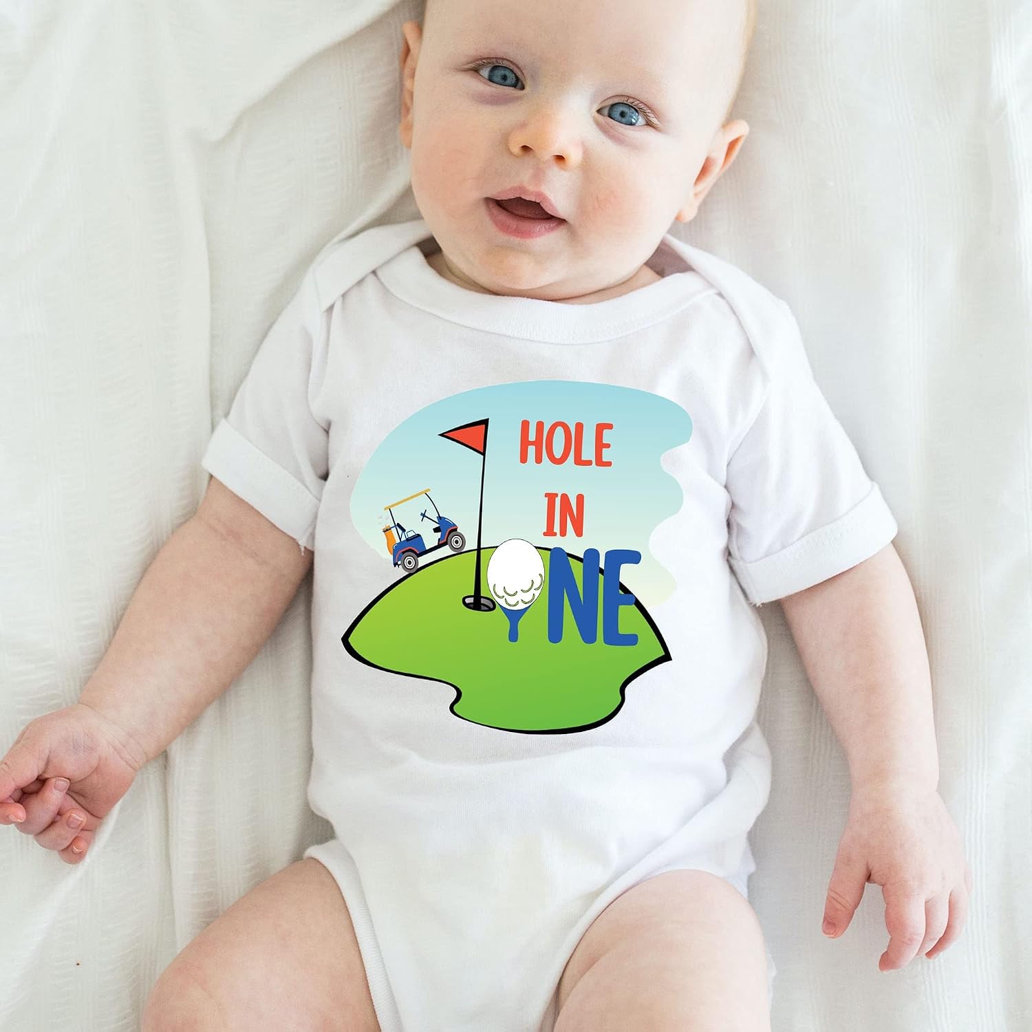ONE golf birthday shirt golf birthday shirt first birthday party golf birthday bodysuit first birthday outfit hole in one birthday party boy golf birthday shirt (12 months)
