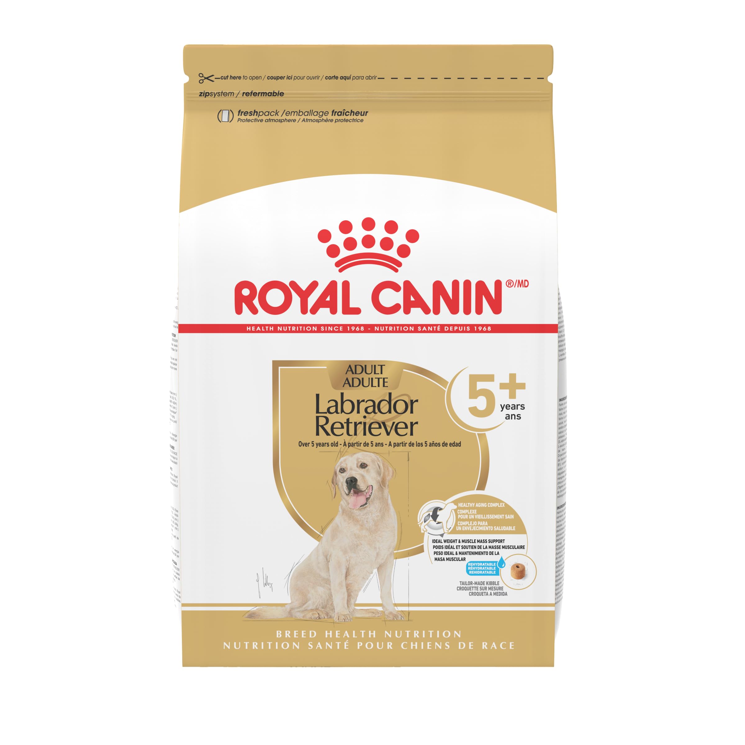 Royal Canin Breed Health Nutrition Labrador Retriever 5+ Mature Dry Dog Food, 28 lb Bag