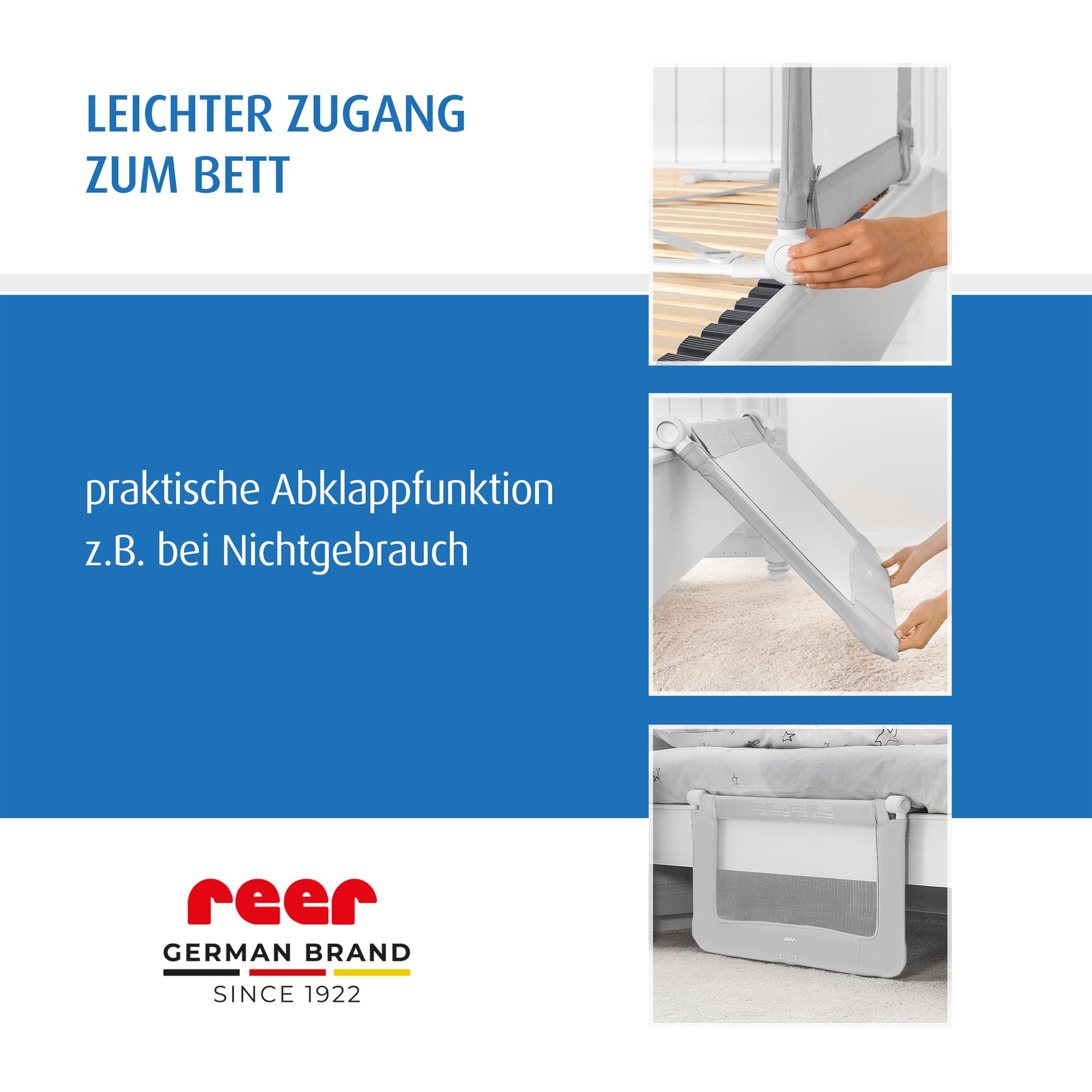 reer Bettgitter ByMySide, 100 x 50 cm, gris