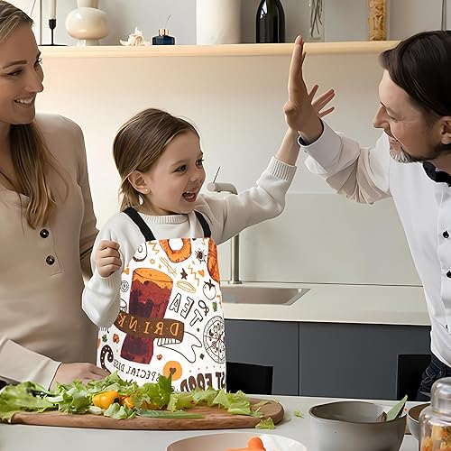 Miniatura 5 de Delantal de cocina para niños, para pintar, hornear, jardinería, regalo de bricolaje, delantal de chef para niños y niñas, delantales artísticos de