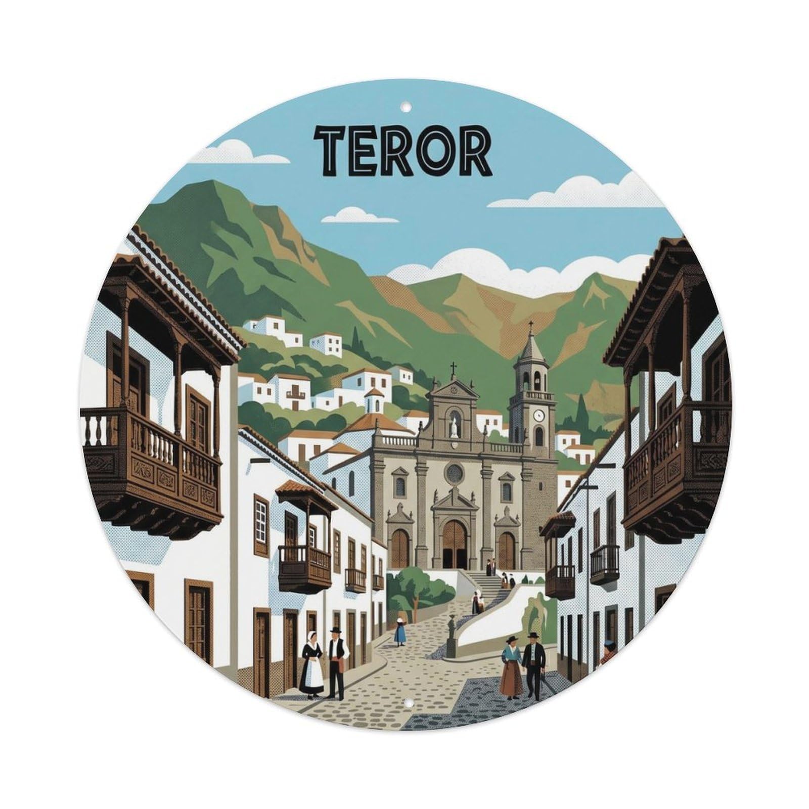 Gran Canaria Teror Spain Landmark Travel Metal Tin Sign
