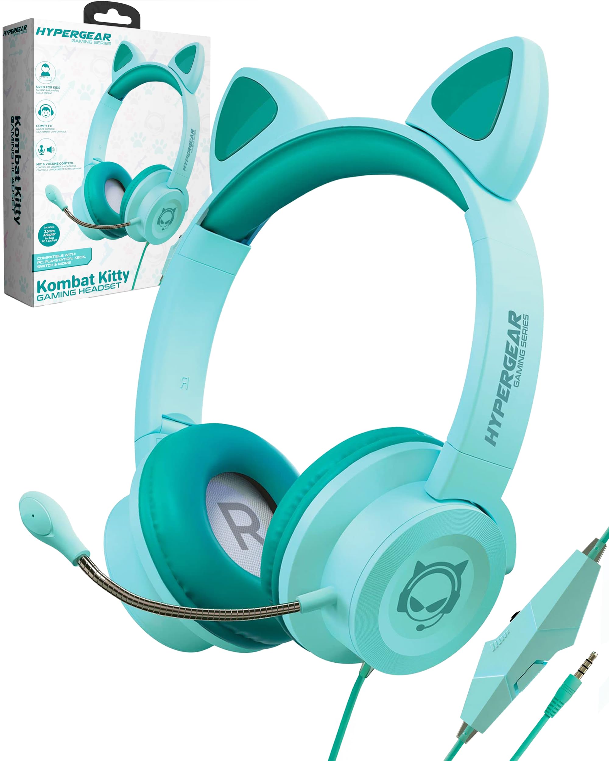Amazon.co.jp: HyperGear Kombat キティ猫耳ヘッドホン マイク付き